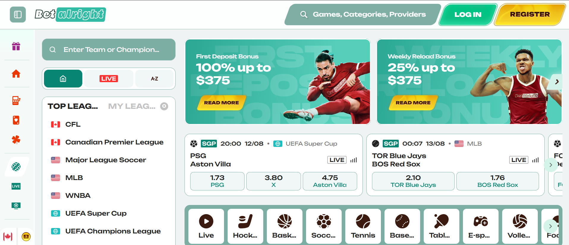 Betalright casinosite
